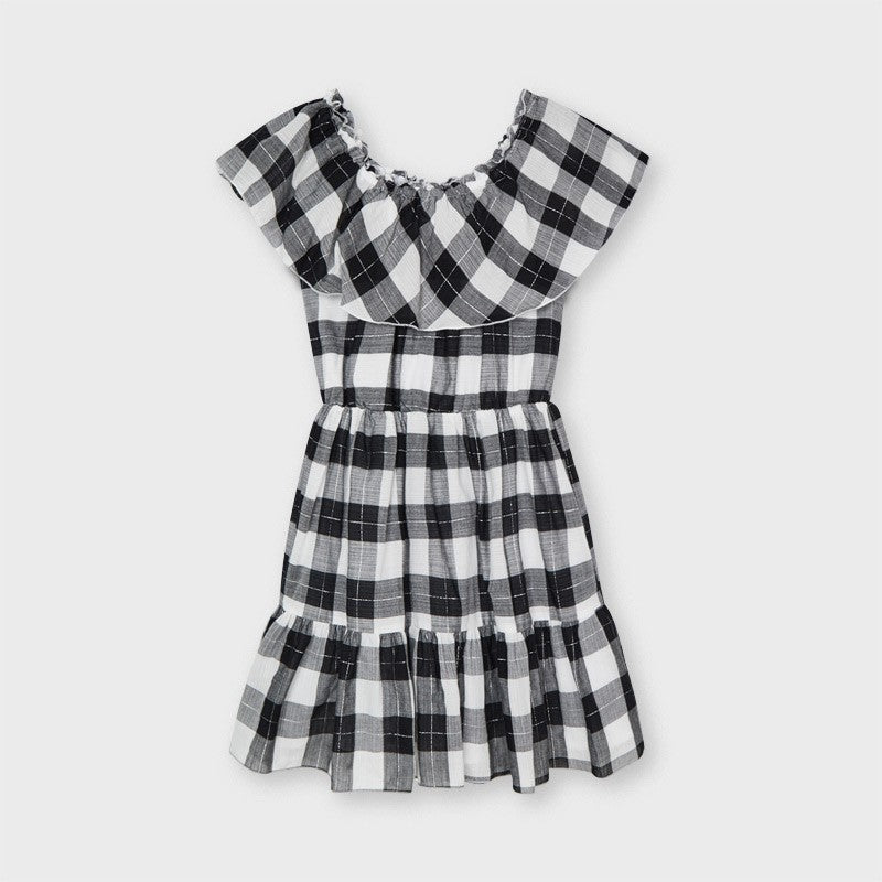 Girl's Checkered Dress Mayoral 6925-76 Black