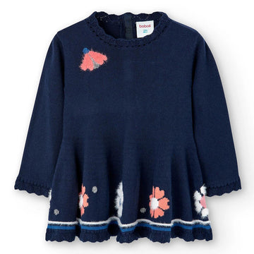Boboli dress 707341-2440 navy blue