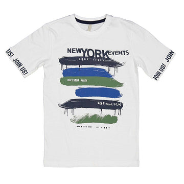 Trybeyond Short Sleeve T-Shirt Junior Boy 44399-00 15A White