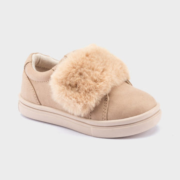 Girls' sneakers with fur Mayoral 42140-59 Beige