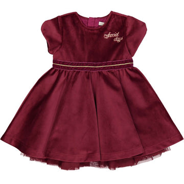 Velvet dress for girls Birba 95326-57P Burgundy