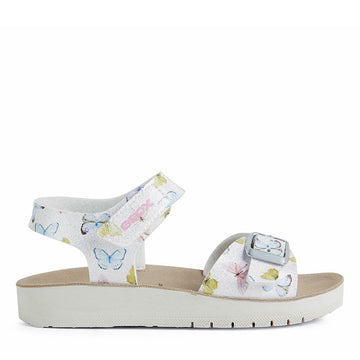 Girls' sandals Geox J15EAB-000QD-C1007 silver color