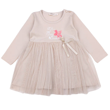 Tulle dress girl beige 19065-7524 GKMOD