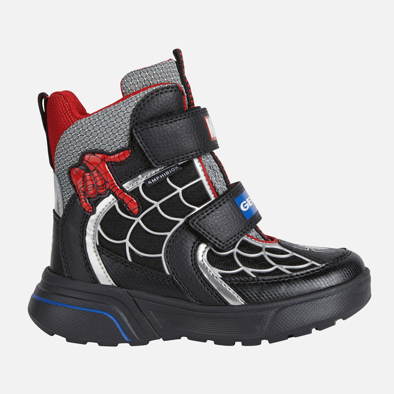 Boys' insulated snow boots Geox J267UA-0BU11-C0048 color black/red