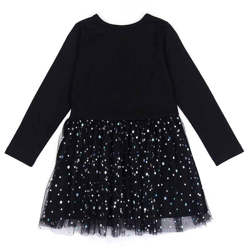 Girl's dress black 19203-71023 GKMOD