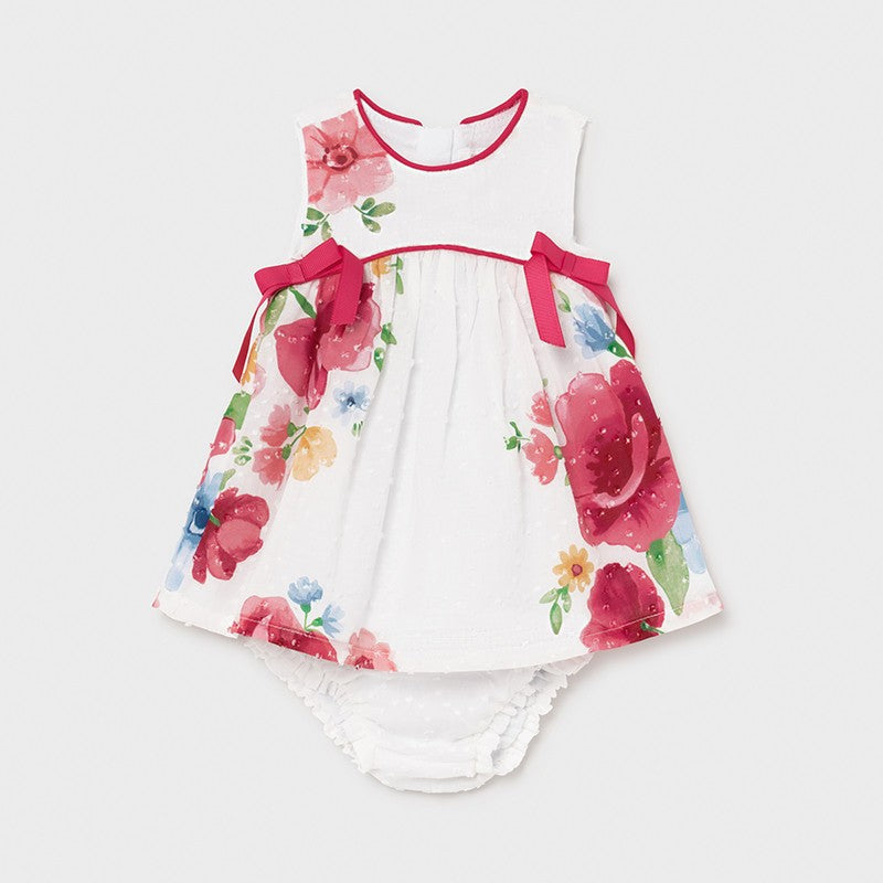 Mayoral 1835-6 red floral dress for girl