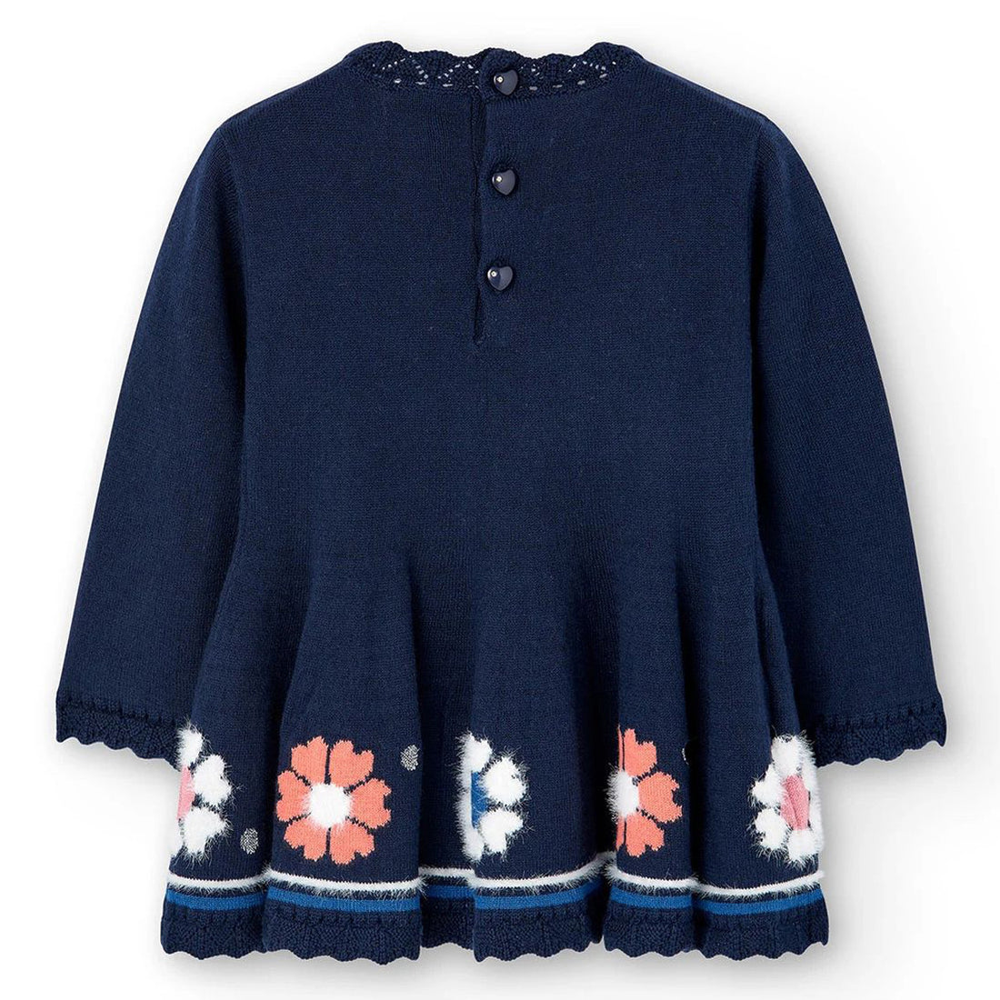 Boboli dress 707341-2440 navy blue