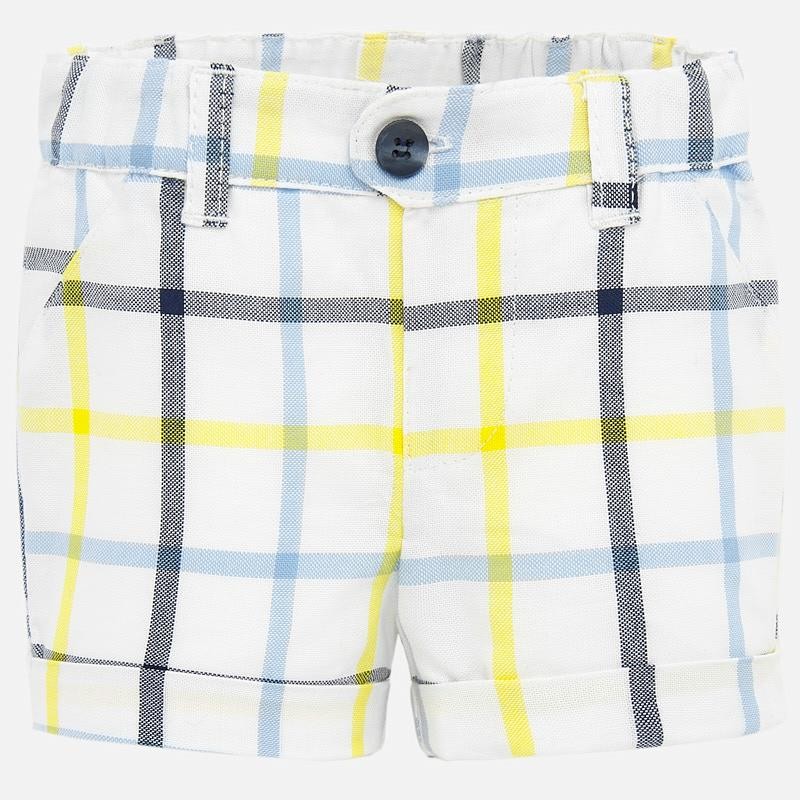 Mayoral 1262-53 boys cotton shorts white/yellow