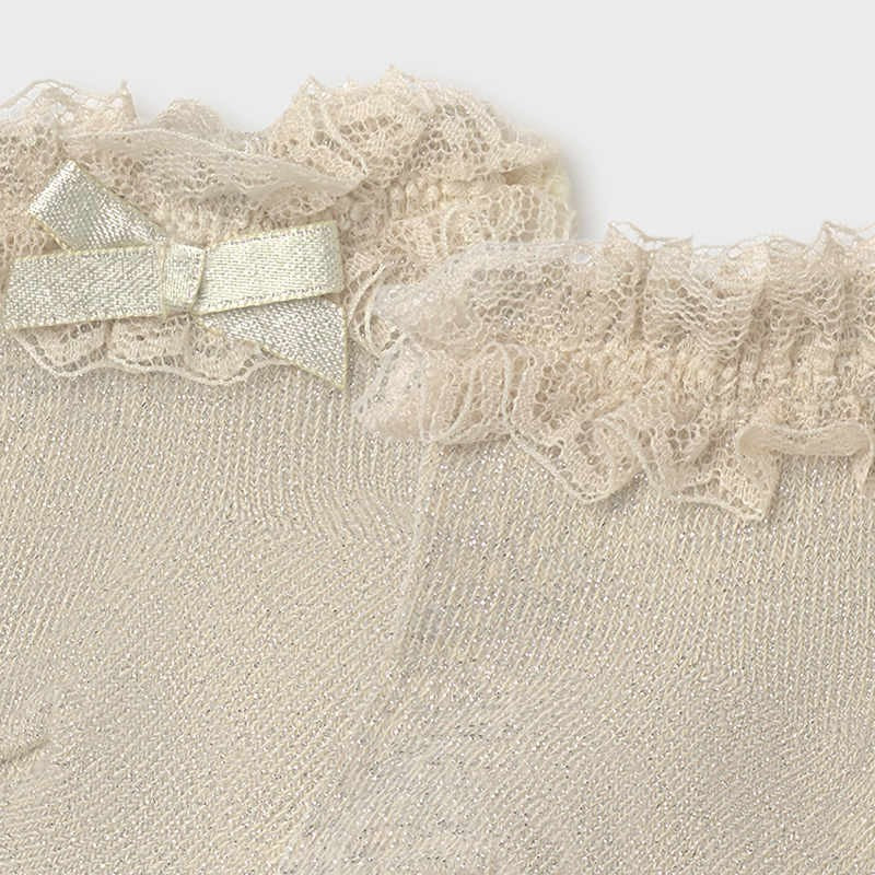 Girls' frill socks Mayoral 9367-84 Gold