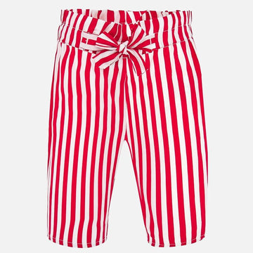 Mayoral 1558-85 Girls Striped Trousers Red