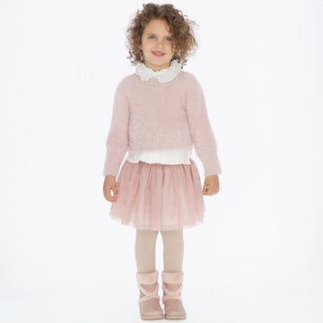 Tulle flock skirt with shine for girls Mayoral 4901-48