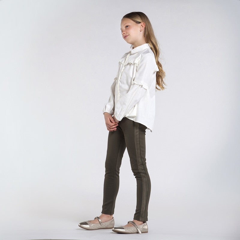 Mayoral 7537-50 green long girls trousers