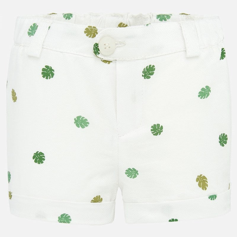 Mayoral 1262-52 Boys Cotton Shorts White/Green