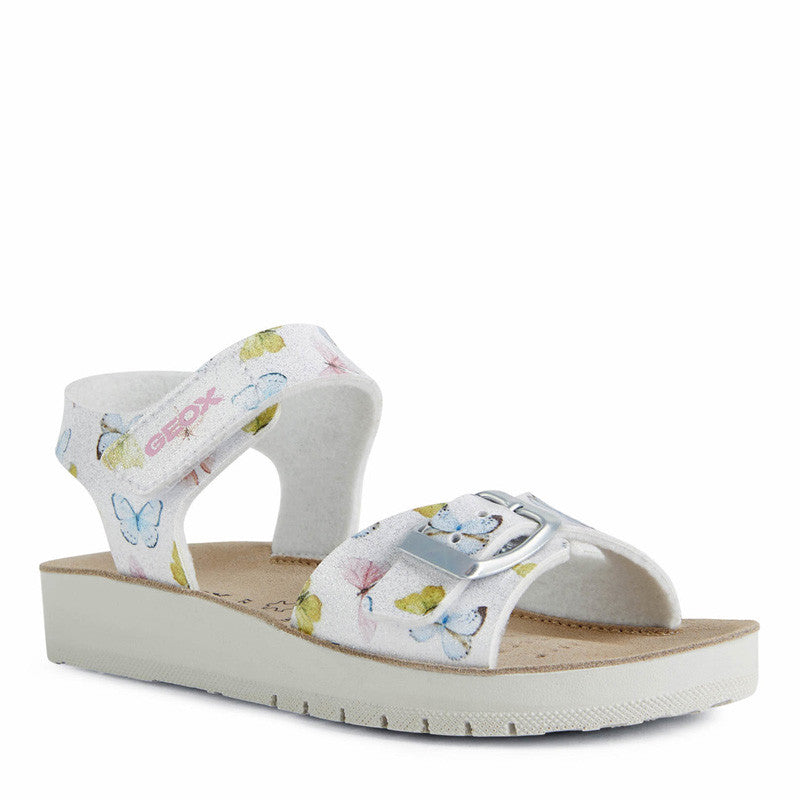 Girls' sandals Geox J15EAB-000QD-C1007 silver color