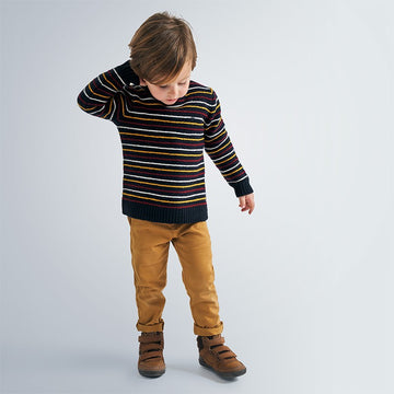 Mayoral 4542-27 boys elastic waist pants brown