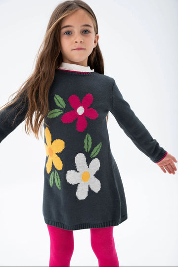 Boboli dress 227179-8116 anthracite color