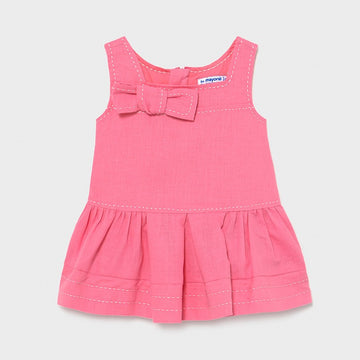 Mayoral girl linen dress 1972-93 pink