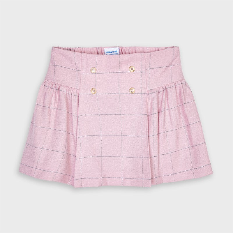 Checkered skirt for girls Mayoral 4954-91 pink
