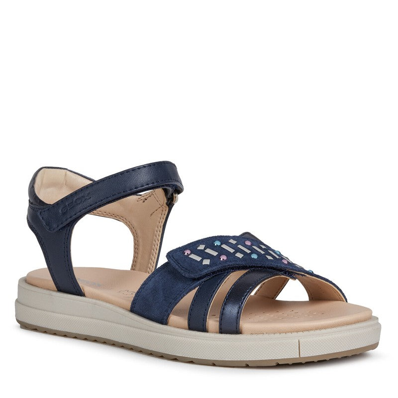Girls' sandals Geox J02BLF-02254-C4002 navy blue