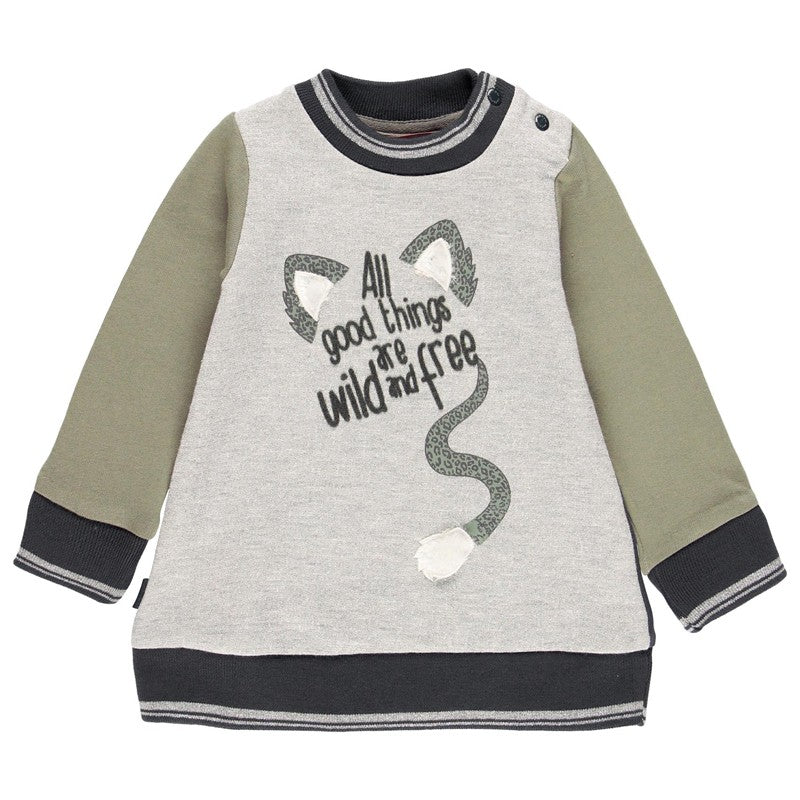 Baby Boboli 211037-8034 girl's dress, grey